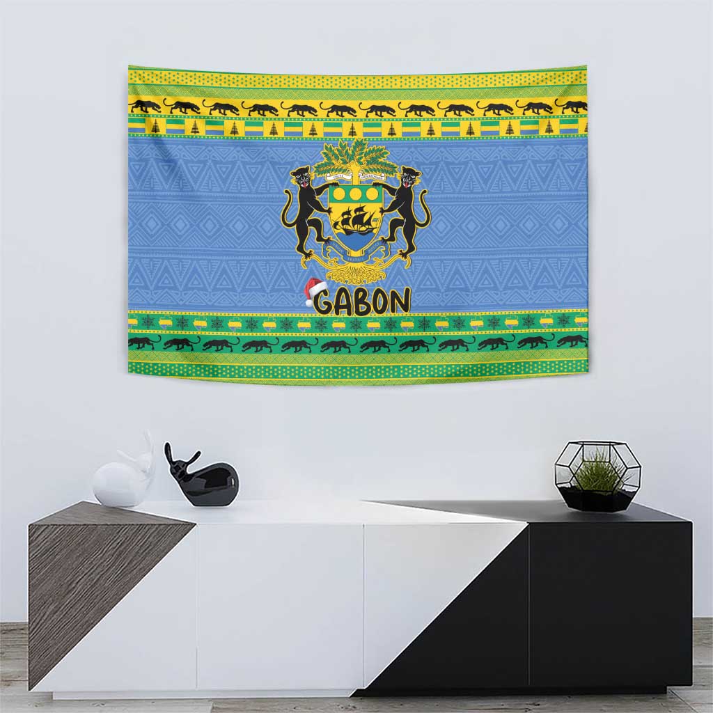 Gabon Christmas Tapestry Coat Of Arms Joyeux Noel - Wonder Print Shop