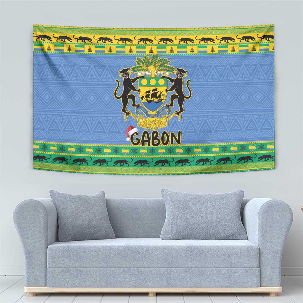 Gabon Christmas Tapestry Coat Of Arms Joyeux Noel - Wonder Print Shop
