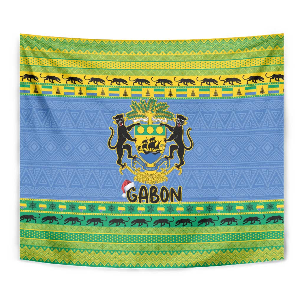 Gabon Christmas Tapestry Coat Of Arms Joyeux Noel - Wonder Print Shop