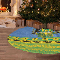 Gabon Christmas Tree Skirt Coat Of Arms Joyeux Noel - Wonder Print Shop
