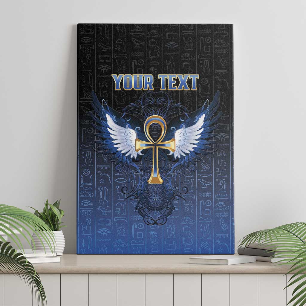 Personalised Egyptian Ankh Canvas Wall Art Egypt Hieroglyphs Pattern