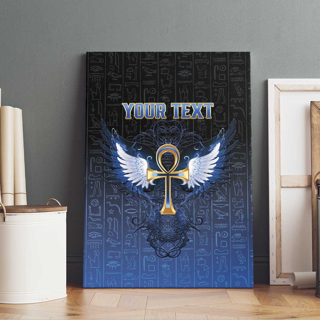 Personalised Egyptian Ankh Canvas Wall Art Egypt Hieroglyphs Pattern