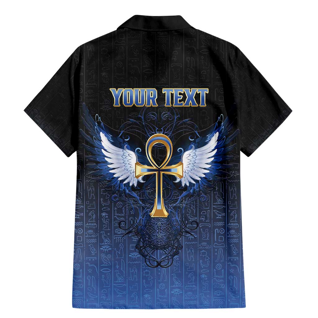 Personalised Egyptian Ankh Family Matching Mermaid Dress and Hawaiian Shirt Egypt Hieroglyphs Pattern