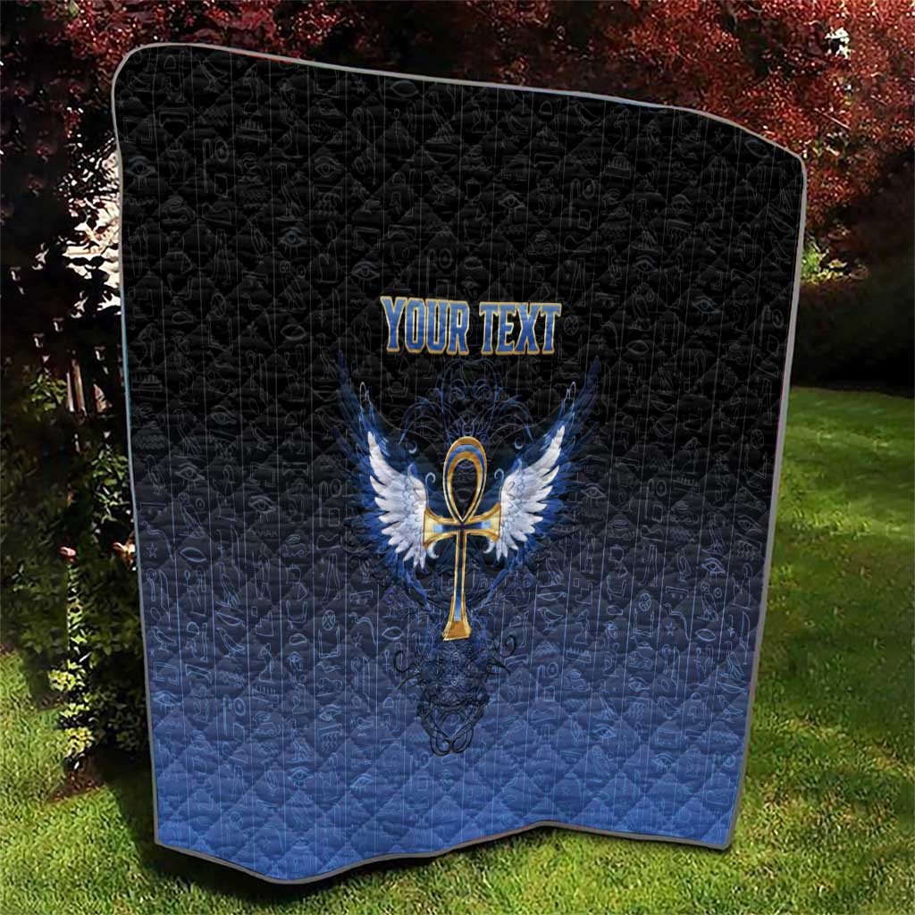 Personalised Egyptian Ankh Quilt Egypt Hieroglyphs Pattern