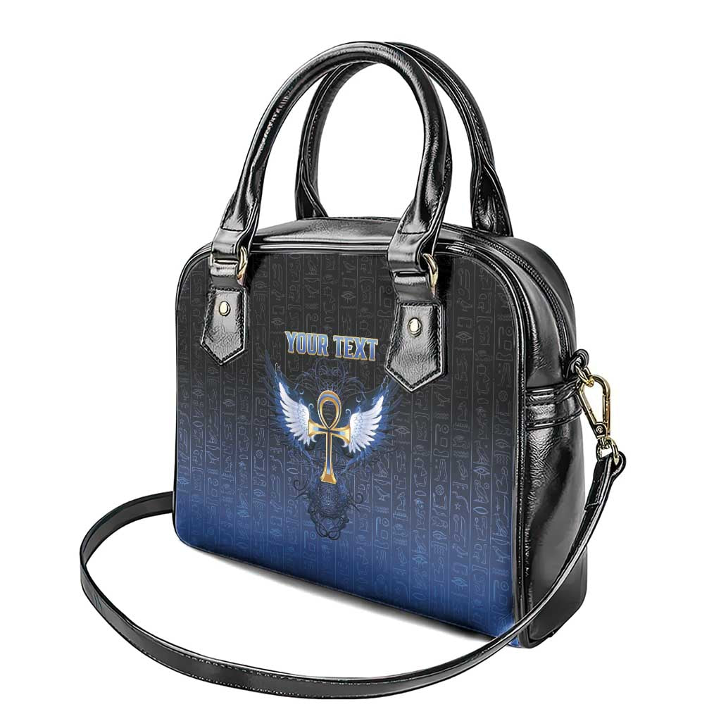 Personalised Egyptian Ankh Shoulder Handbag Egypt Hieroglyphs Pattern