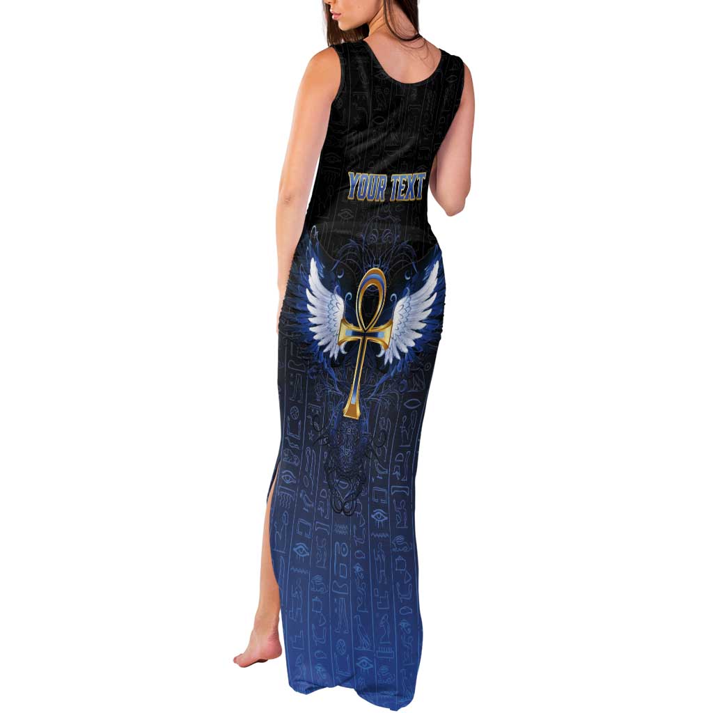 Personalised Egyptian Ankh Tank Maxi Dress Egypt Hieroglyphs Pattern