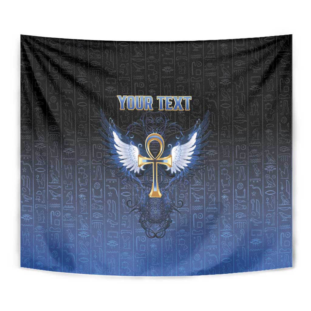 Personalised Egyptian Ankh Tapestry Egypt Hieroglyphs Pattern