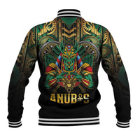 Egypt Anubis Baseball Jacket Golden Ancient Egypt Pattern