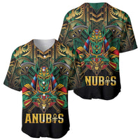 Egypt Anubis Baseball Jersey Golden Ancient Egypt Pattern