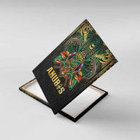 Egypt Anubis Canvas Wall Art Golden Ancient Egypt Pattern
