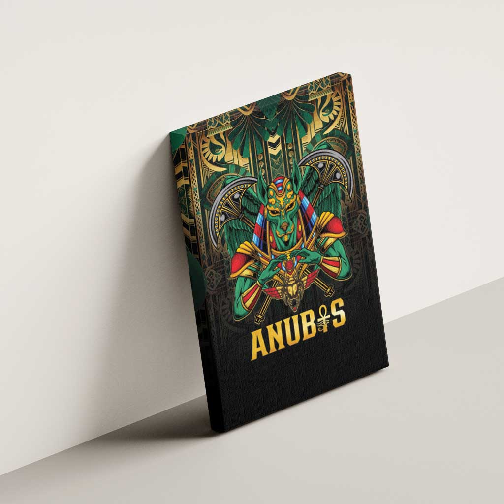 Egypt Anubis Canvas Wall Art Golden Ancient Egypt Pattern