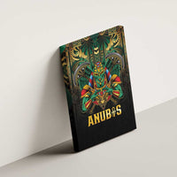 Egypt Anubis Canvas Wall Art Golden Ancient Egypt Pattern