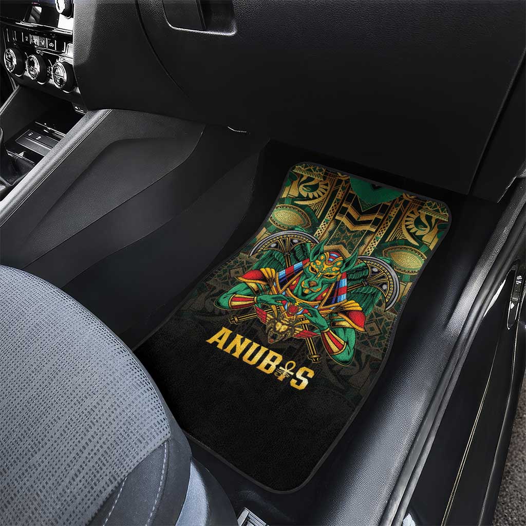 Egypt Anubis Car Mats Golden Ancient Egypt Pattern