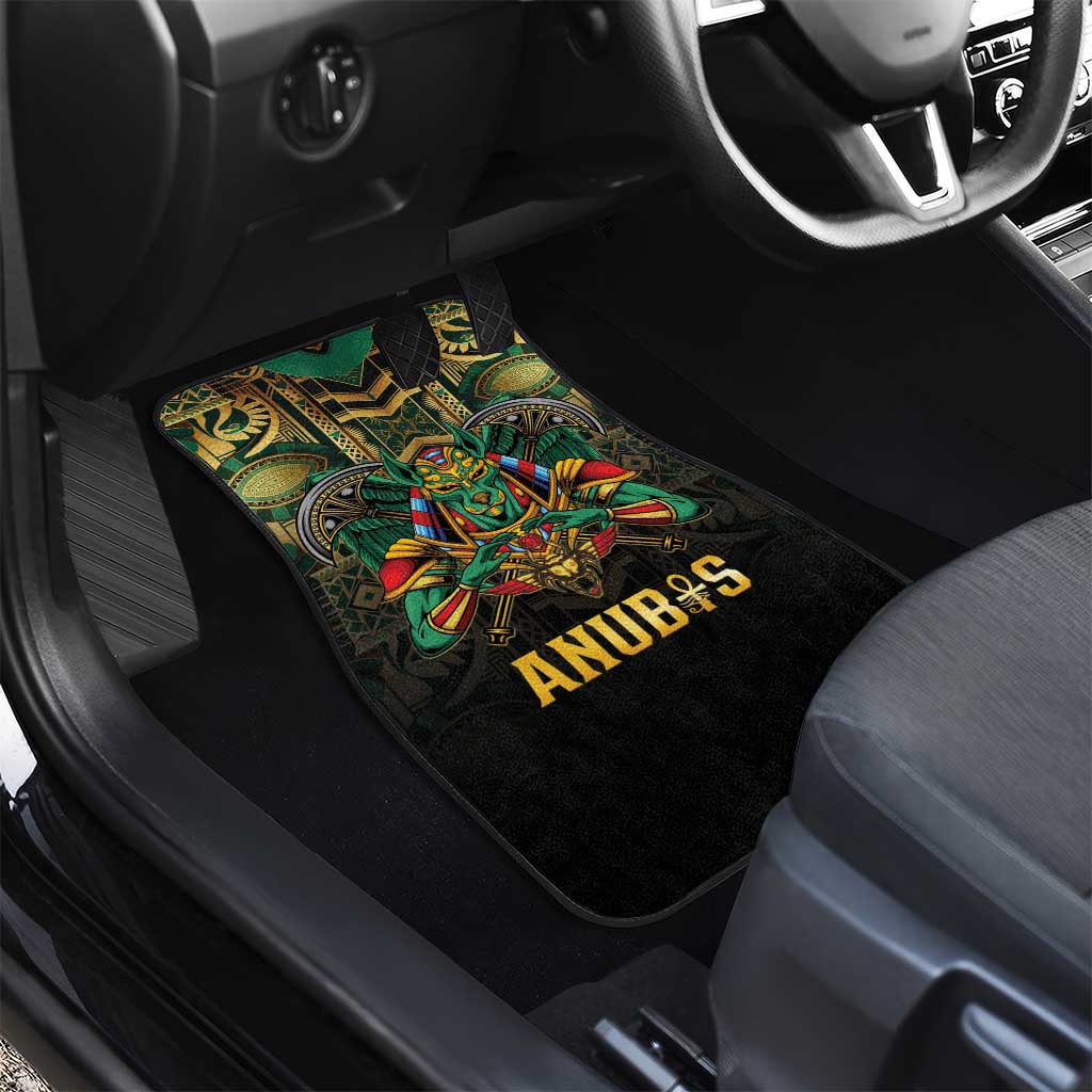 Egypt Anubis Car Mats Golden Ancient Egypt Pattern