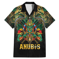 Egypt Anubis Family Matching Mermaid Dress and Hawaiian Shirt Golden Ancient Egypt Pattern