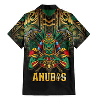 Egypt Anubis Family Matching Mermaid Dress and Hawaiian Shirt Golden Ancient Egypt Pattern