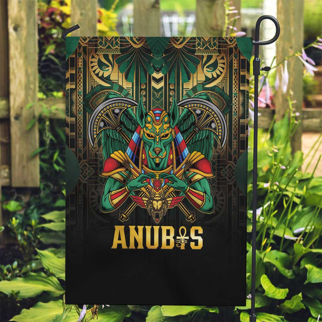 Egypt Anubis Garden Flag Golden Ancient Egypt Pattern