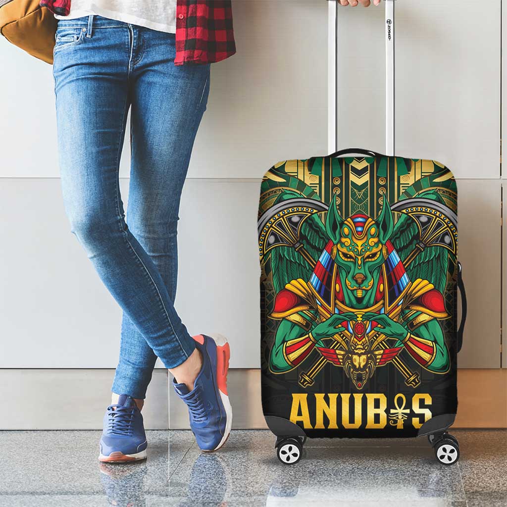 Egypt Anubis Luggage Cover Golden Ancient Egypt Pattern