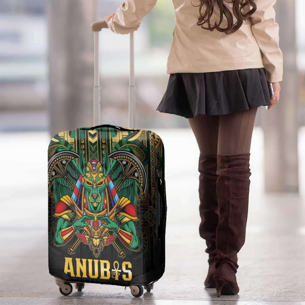 Egypt Anubis Luggage Cover Golden Ancient Egypt Pattern