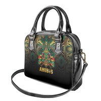 Egypt Anubis Shoulder Handbag Golden Ancient Egypt Pattern