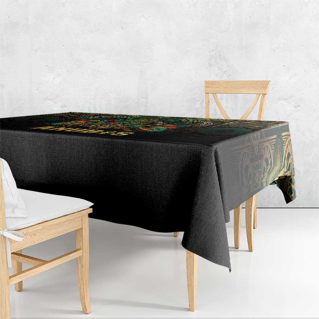 Egypt Anubis Tablecloth Golden Ancient Egypt Pattern