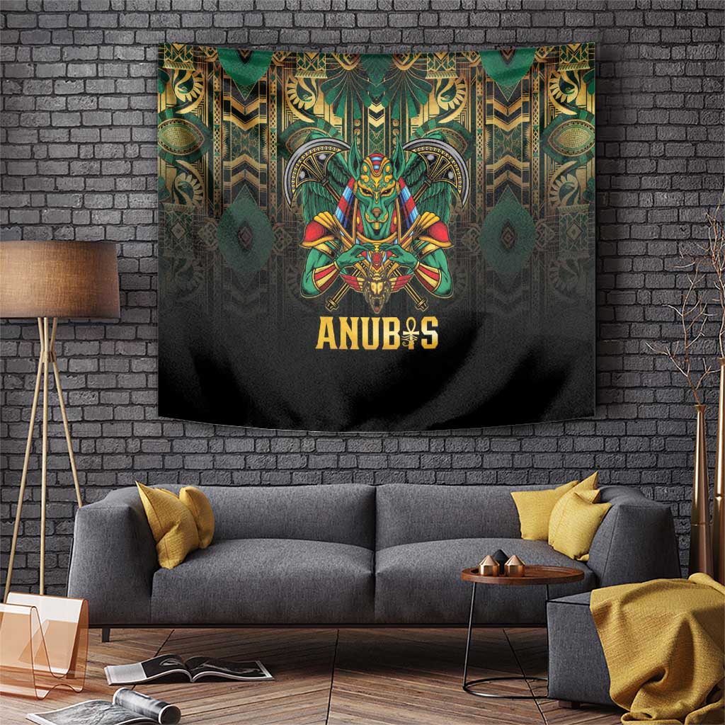 Egypt Anubis Tapestry Golden Ancient Egypt Pattern