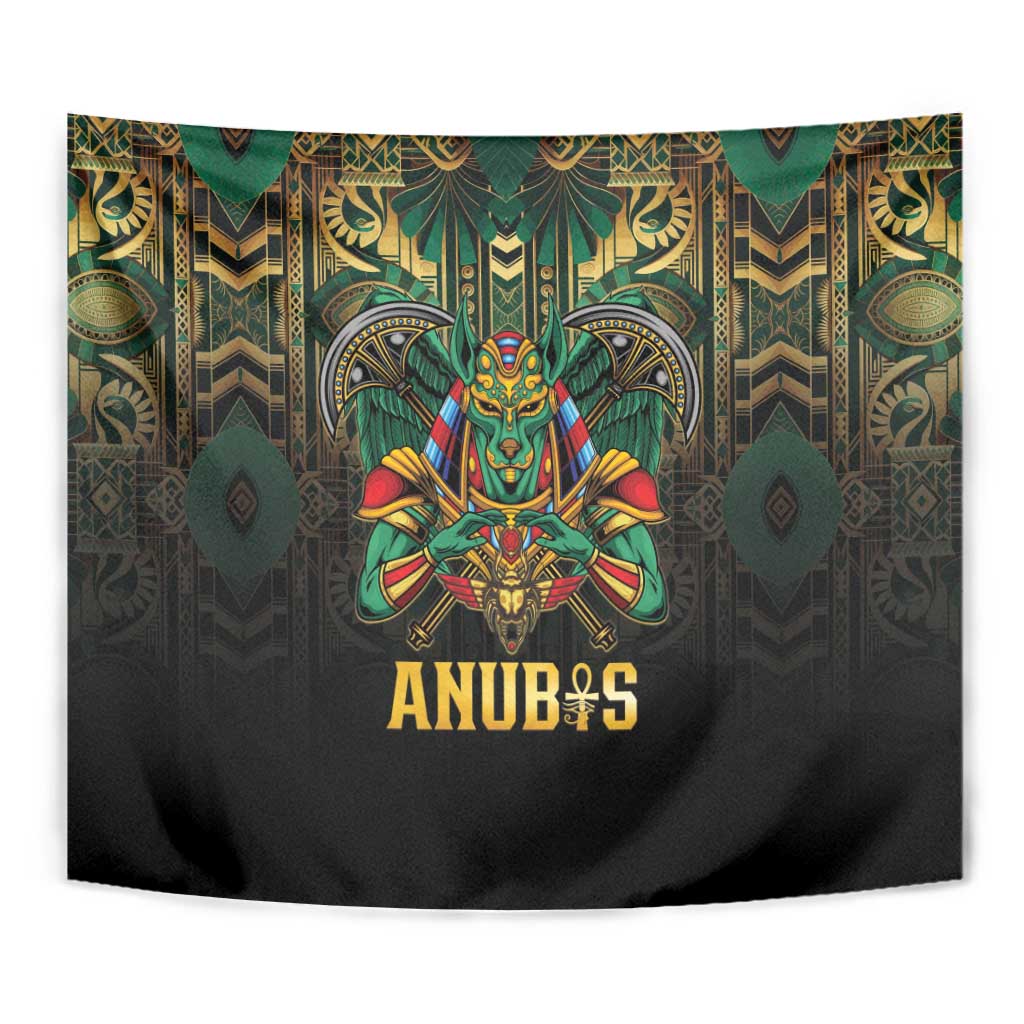 Egypt Anubis Tapestry Golden Ancient Egypt Pattern