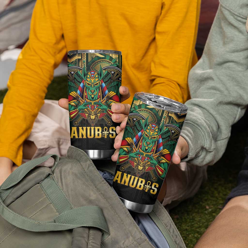 Egypt Anubis Tumbler Cup Golden Ancient Egypt Pattern