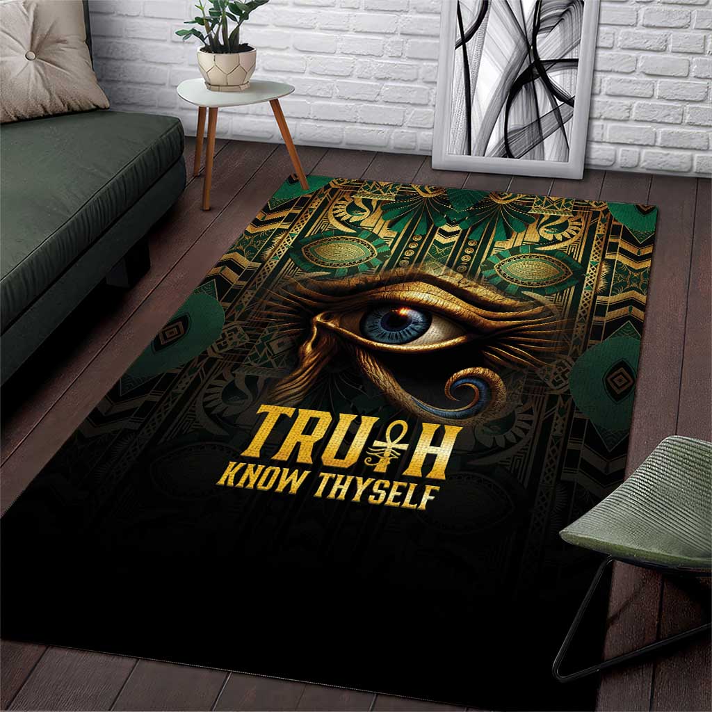Egypt Eye of Horus Area Rug Truth Know Thyself