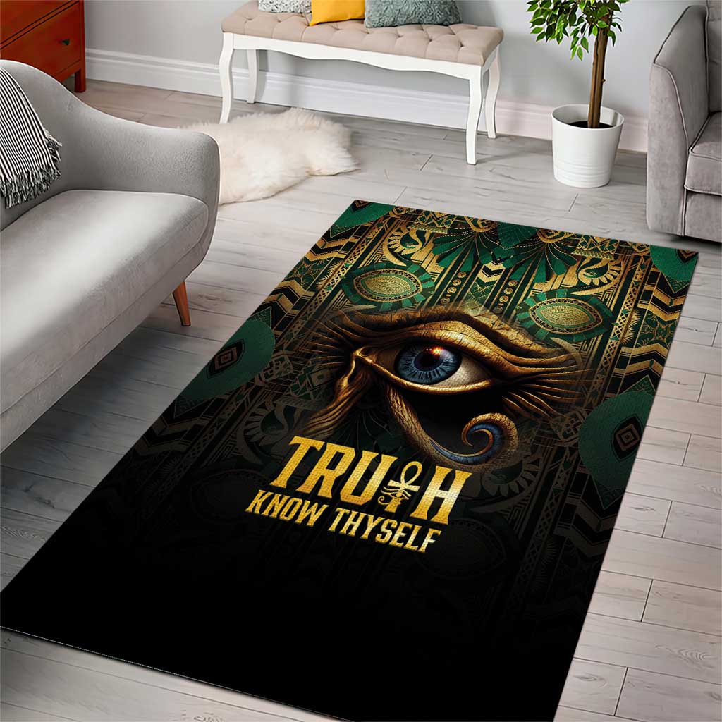 Egypt Eye of Horus Area Rug Truth Know Thyself