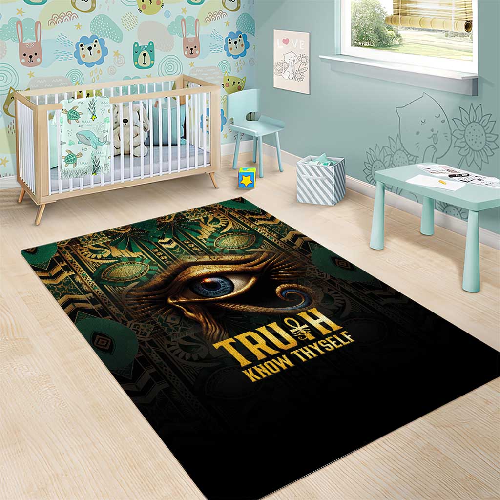 Egypt Eye of Horus Area Rug Truth Know Thyself