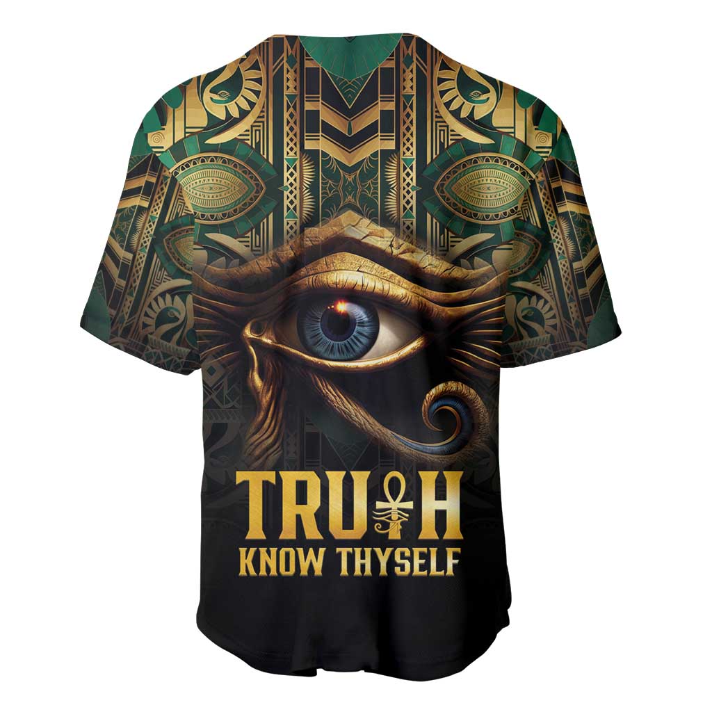 Egypt Eye of Horus Baseball Jersey Truth Know Thyself
