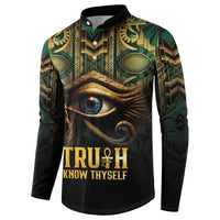 Egypt Eye of Horus Button Sweatshirt Truth Know Thyself