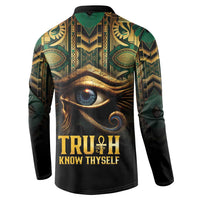 Egypt Eye of Horus Button Sweatshirt Truth Know Thyself