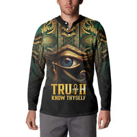 Egypt Eye of Horus Button Sweatshirt Truth Know Thyself