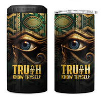 Egypt Eye of Horus 4 in 1 Can Cooler Tumbler Truth Know Thyself