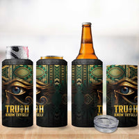 Egypt Eye of Horus 4 in 1 Can Cooler Tumbler Truth Know Thyself