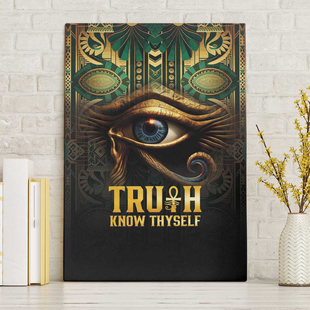 Egypt Eye of Horus Canvas Wall Art Truth Know Thyself