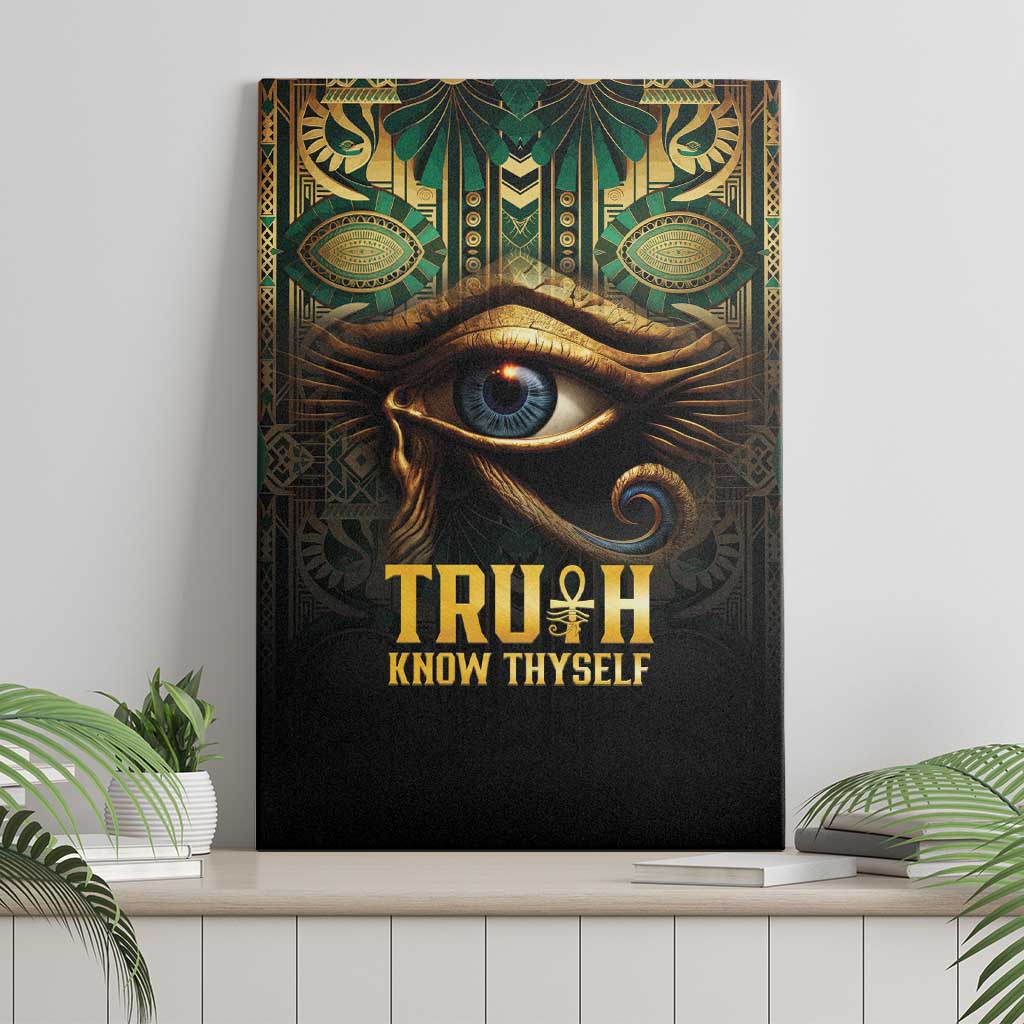 Egypt Eye of Horus Canvas Wall Art Truth Know Thyself