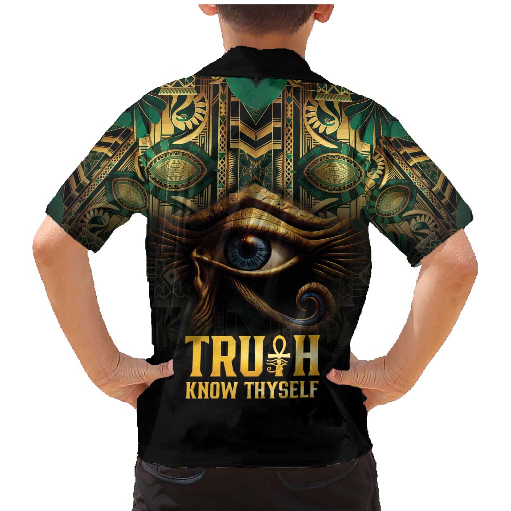 Egypt Eye of Horus Family Matching Mermaid Dress and Hawaiian Shirt Truth Know Thyself