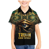Egypt Eye of Horus Family Matching Mermaid Dress and Hawaiian Shirt Truth Know Thyself
