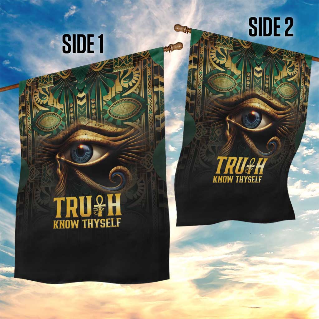 Egypt Eye of Horus Garden Flag Truth Know Thyself