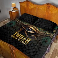 Egypt Eye of Horus Quilt Bed Set Truth Know Thyself