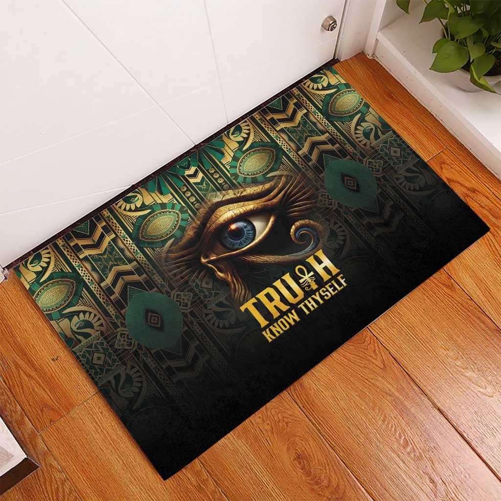 Egypt Eye of Horus Rubber Doormat Truth Know Thyself