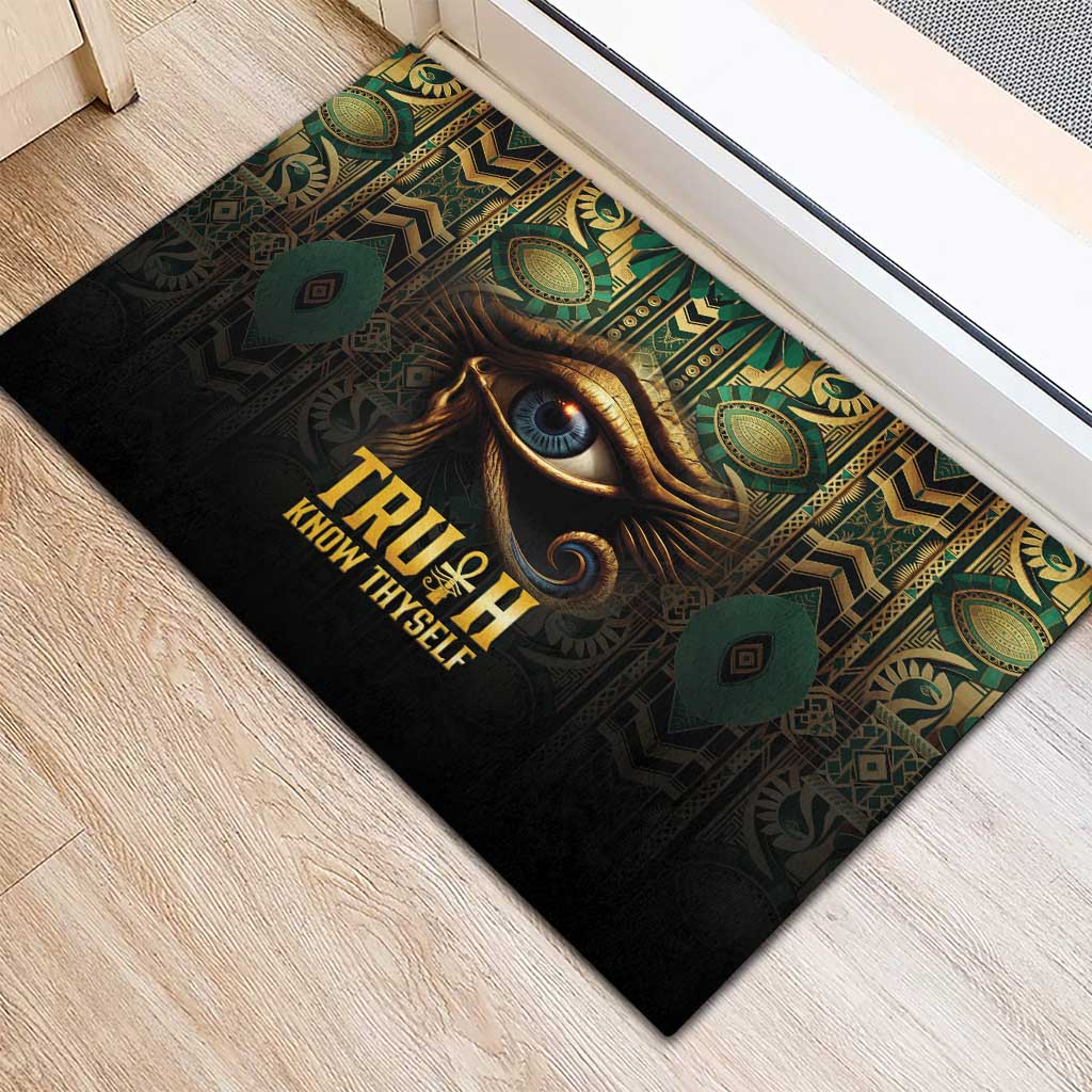 Egypt Eye of Horus Rubber Doormat Truth Know Thyself