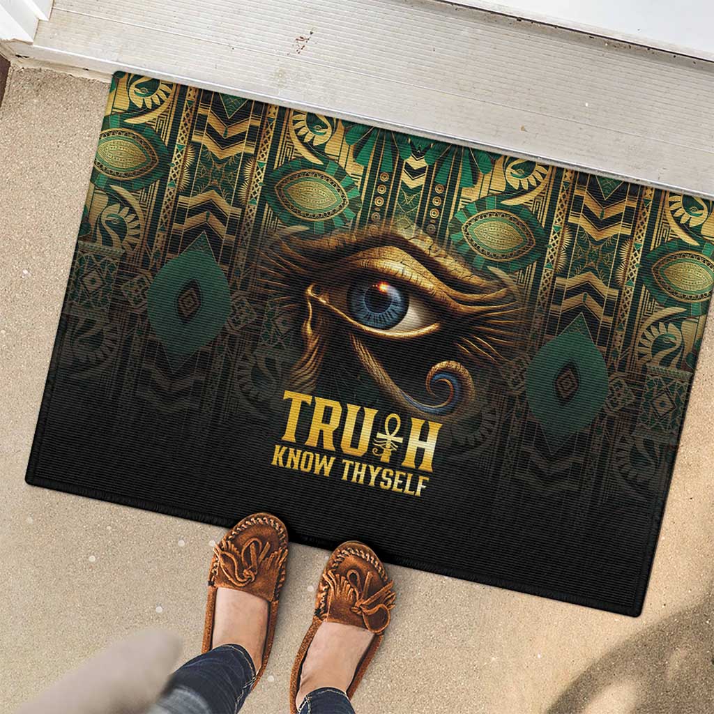 Egypt Eye of Horus Rubber Doormat Truth Know Thyself