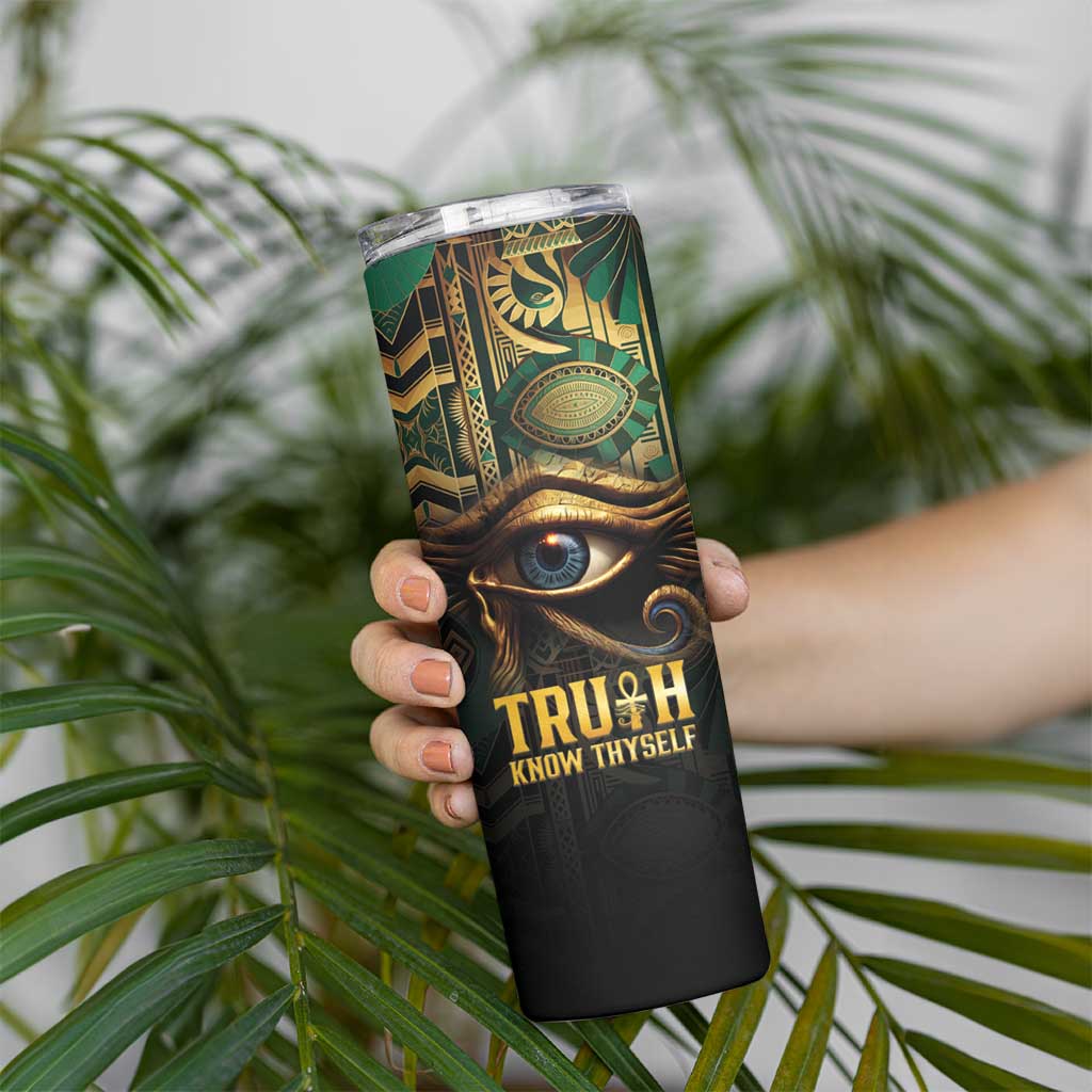 Egypt Eye of Horus Skinny Tumbler Truth Know Thyself