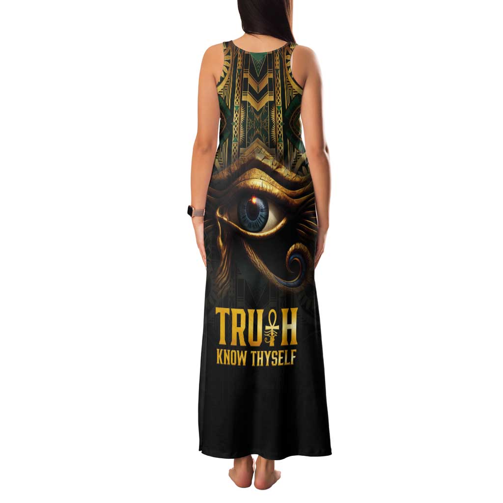 Egypt Eye of Horus Tank Maxi Dress Truth Know Thyself