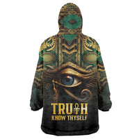 Egypt Eye of Horus Wearable Blanket Hoodie Truth Know Thyself