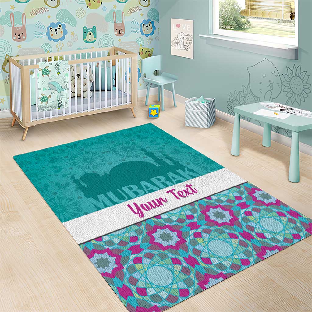 Personalised Eid Mubarak Area Rug Eid al-Fitr